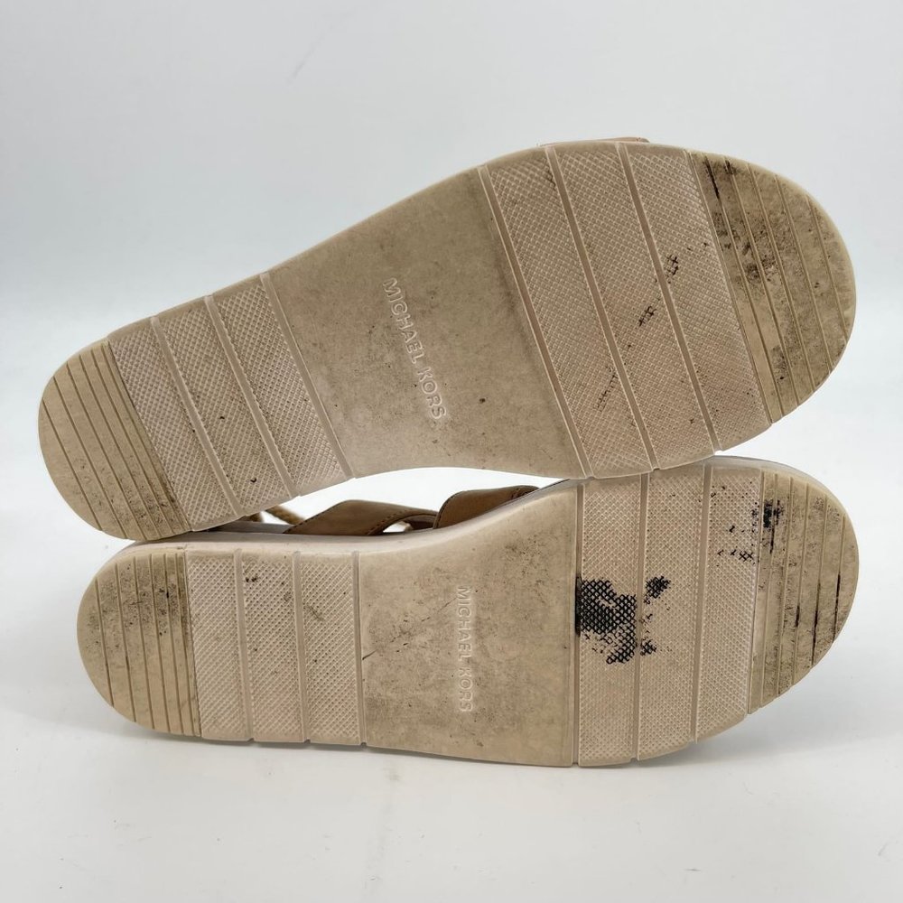 KORS Michael Kors Tan Leather Sandals | Breathable and Classic - Picture 8 of 8